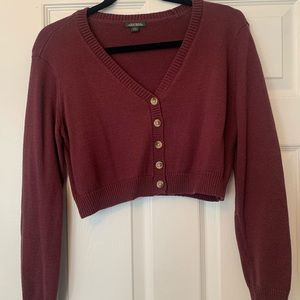 Cropped cardigan sweater